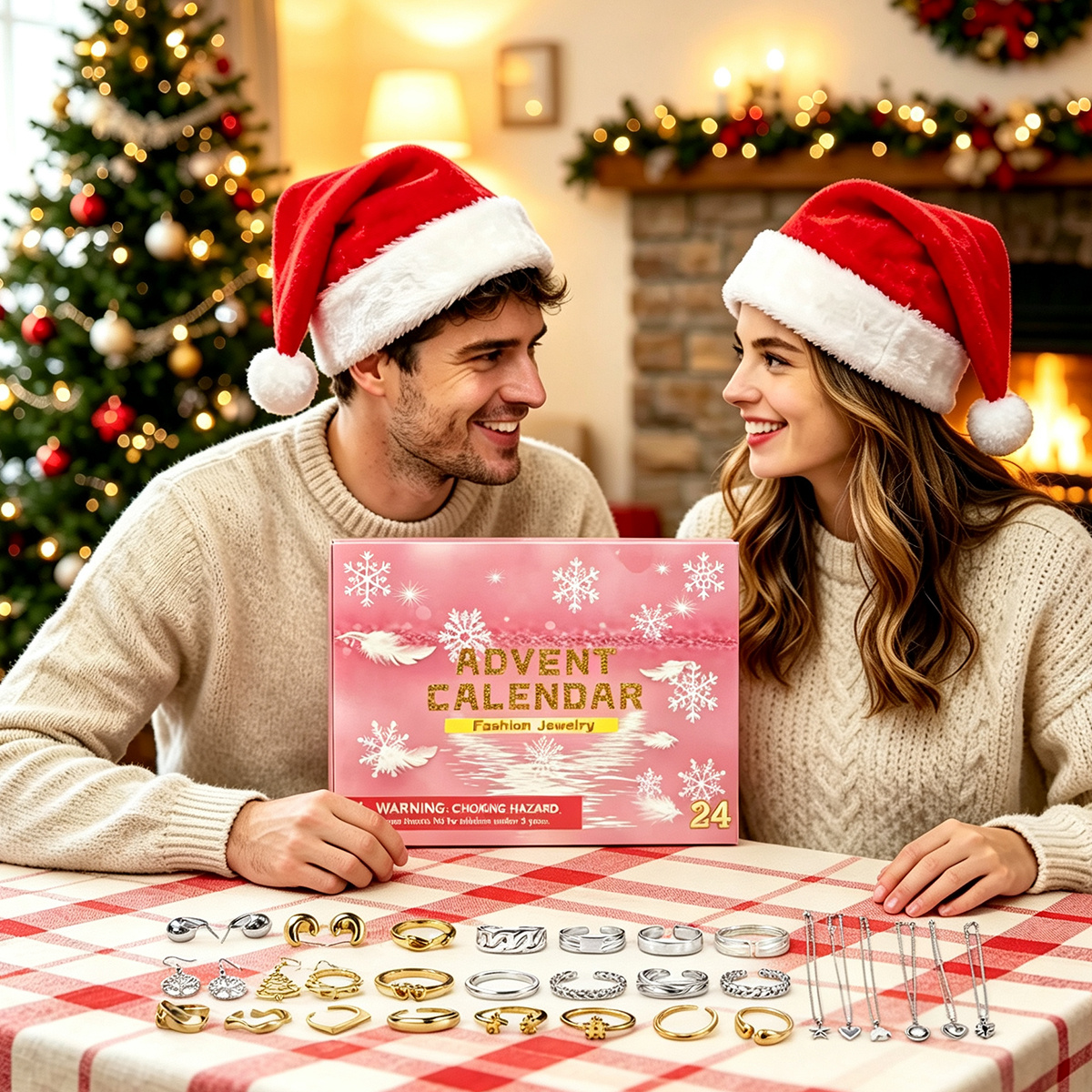 Christmas Advent Calendar with 24 Compartments
